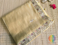 Yellow Tissue Organza Gota Patti Saree – Handloom Saree Online India | Elegantt Drapes
