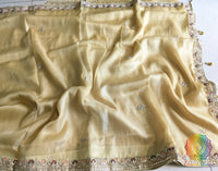 Yellow Tissue Organza Gota Patti Saree – Handloom Saree Online India | Elegantt Drapes