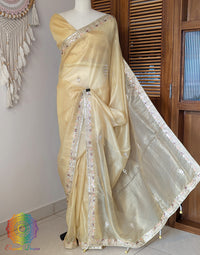Yellow Tissue Organza Gota Patti Saree – Handloom Saree Online India | Elegantt Drapes