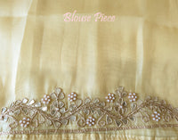 Yellow Tissue Organza Gota Patti Handwork Saree – Handloom Saree Online India | Elegantt Drapes