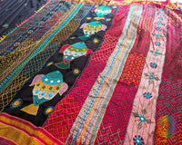 Detailed red and golden woven border on Black Ilkal Cotton Saree
