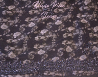 Black Floral Printed Pure Organza Cutdana Handwork Saree – Handloom Saree Online India | Elegantt Drapes