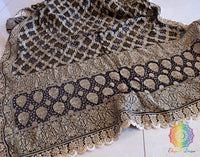 Black Banarasi Bandhani Georgette Border Dupatta – Bandhani Saree Online India | Elegantt Drapes