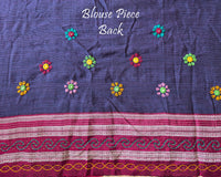 Matching blouse back featuring intricate Lambani hand embroidery