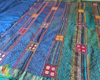 Blue Pure Kanjivaram Silk Saree with Sindhur Lambani Handwork