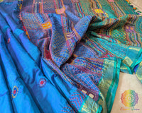Pure Kanjivaram Silk Saree with Sindhur Lambani Handwork