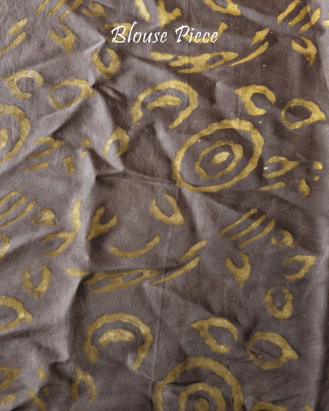 Blouse piece of the Brick Red Nashpal Pomegranate Ajrakh Modal Tussar Saree, showing the coordinating brick red colour and traditional Ajrakh print details.