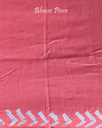 Candy Pink Pure Gaji Silk Saree with All-Over Bandhani Dots