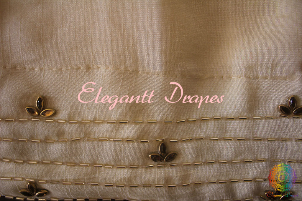 Light Yellow Color Spun Silk Kundan Handwork Saree – Handloom Saree Online India | Elegantt Drapes