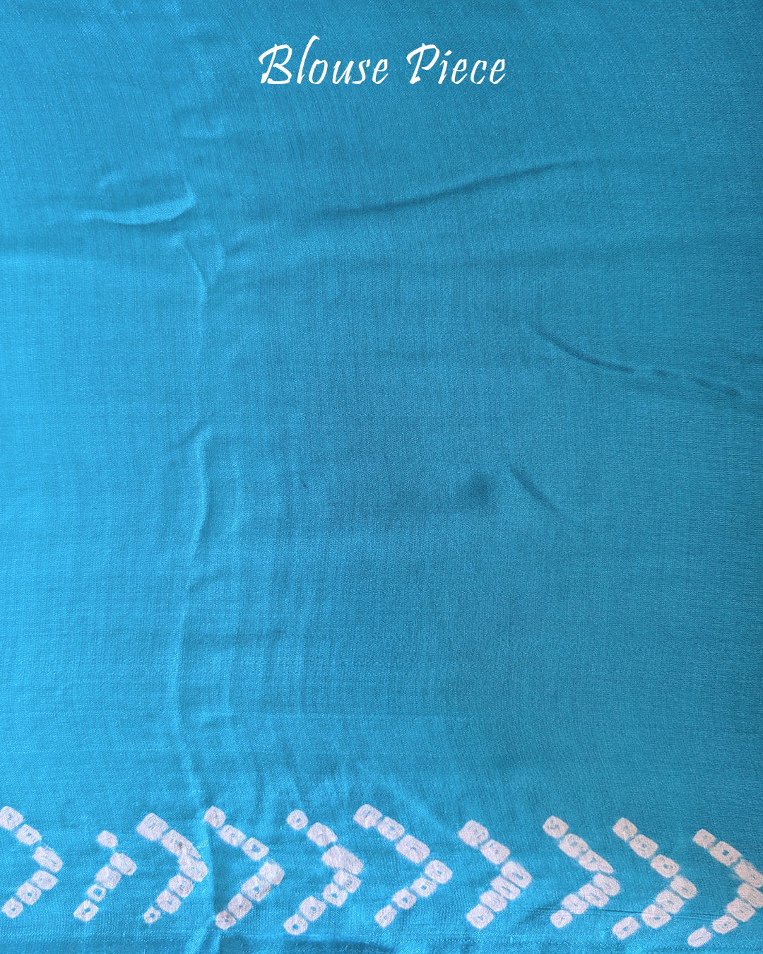 Blouse piece of Cyan Blue Pure Gajji Silk Bandhani Saree