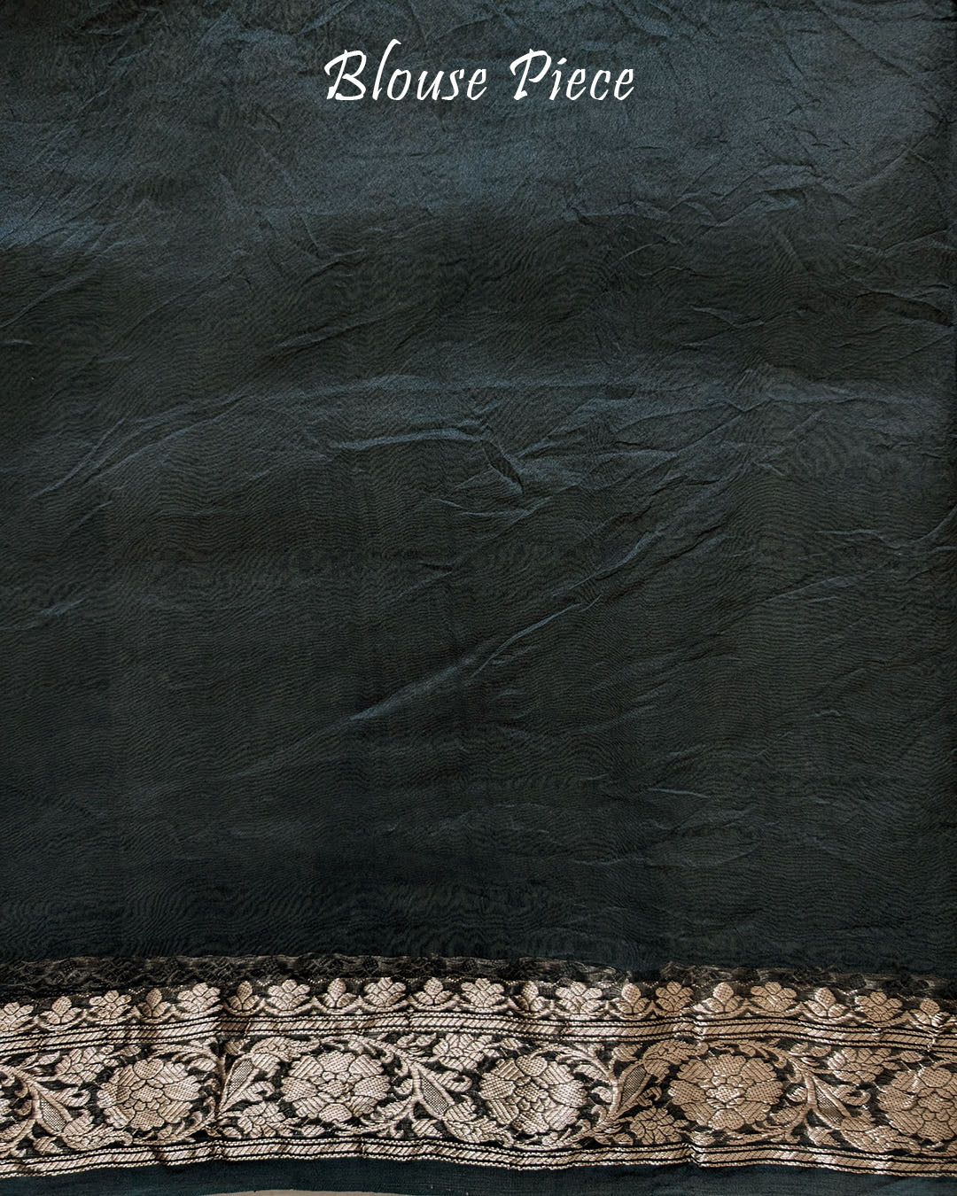 Green Banarasi Handloom Kora Silk Shibori Saree