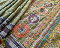 Detailed view of handcrafted Lambani embroidery showcasing traditional artisan craftsmanship