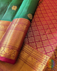 Green Pure Kanjivaram Handloom Silk Saree