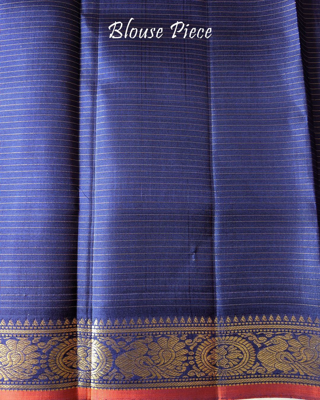 Blouse piece of Lavender Purple Pure Kanjivaram Silk Saree with 1-Gram zari detailing