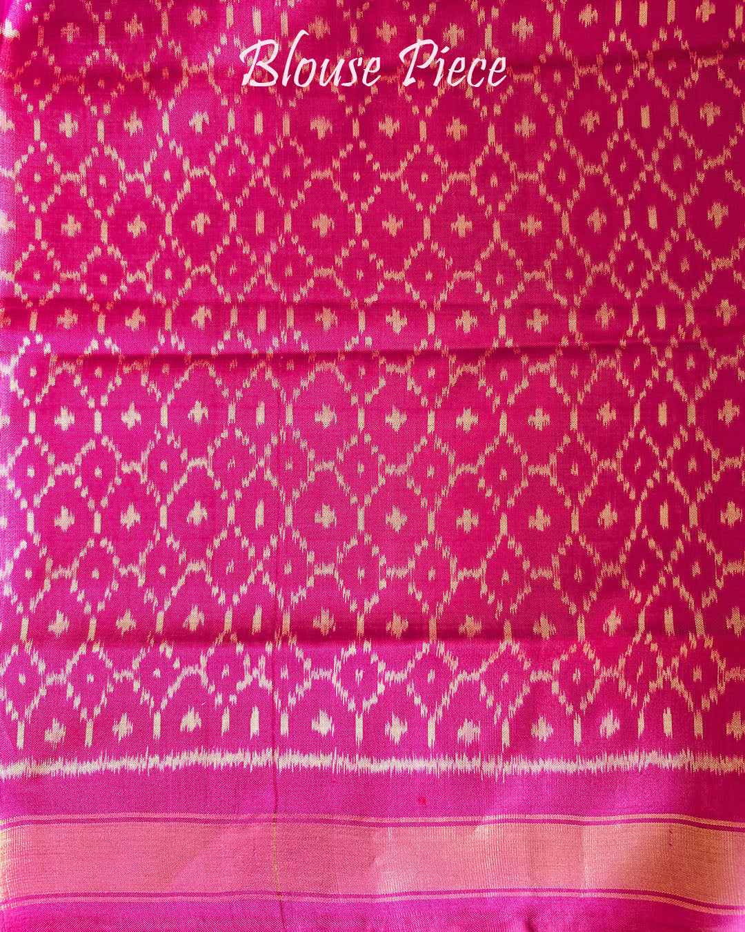 Magenta pure mulberry silk Rajkot Patola saree blouse
