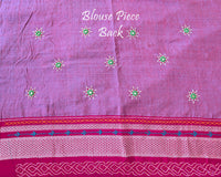 Matching blouse back featuring intricate Lambani hand embroidery