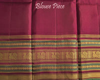 Matching Blouse Piece with Off White Pure Kanjivaram Silk Saree