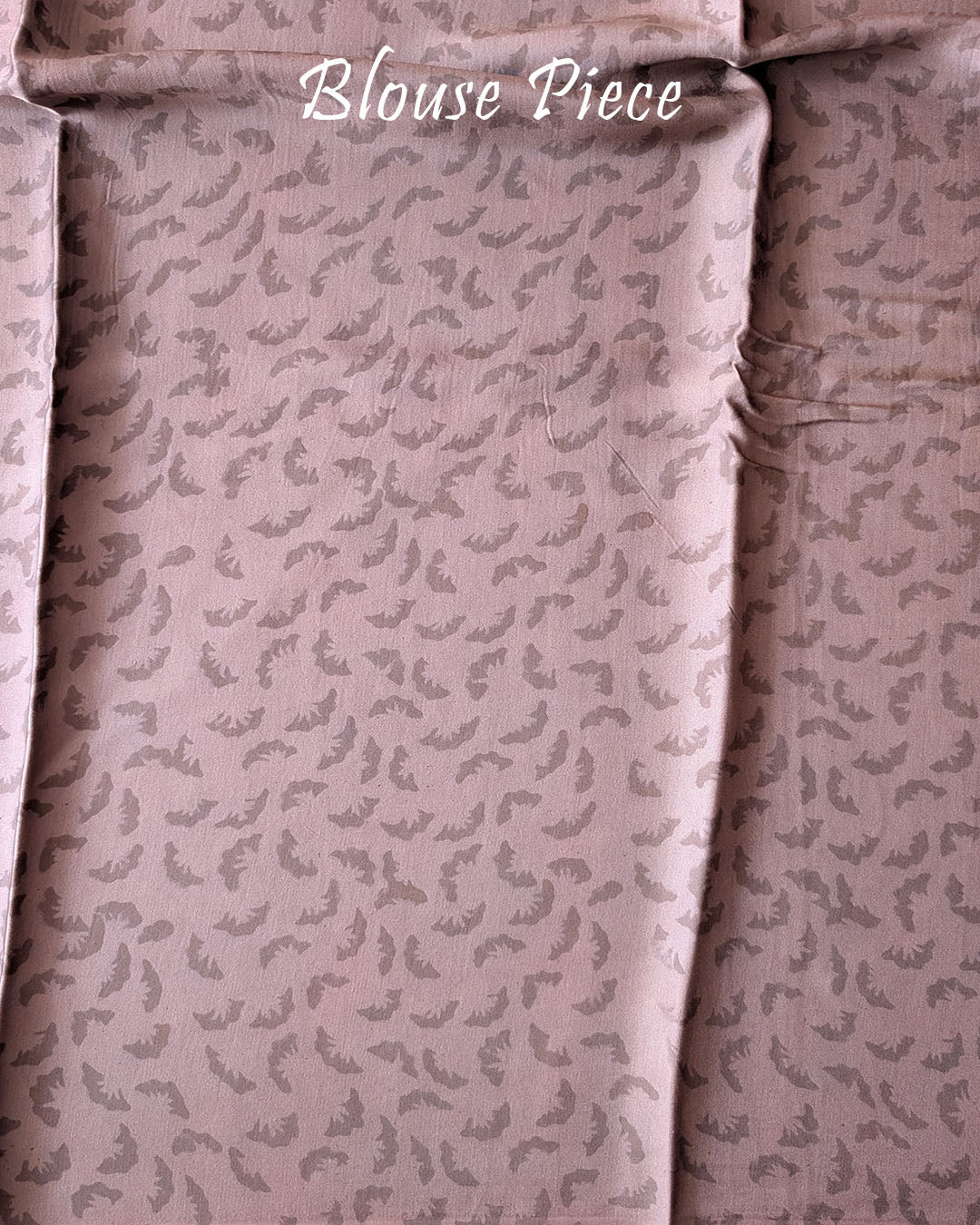 Blouse piece of Rose Brown Nashpal Pomegranate Modal Tussar Saree