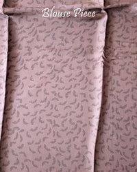 Blouse piece of Rose Brown Nashpal Pomegranate Modal Tussar Saree