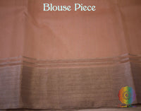 Peach Pure Chanderi Handloom Katan Silk Saree | Elegantt Drapes