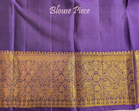 Purple bridal Kanjivaram silk saree blouse