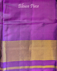 Purple pure mulberry silk Rajkot Patola saree blouse