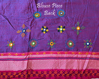 Matching blouse back featuring intricate Lambani hand embroidery