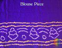 Purple Gharchola Bandhani saree drape Blouse