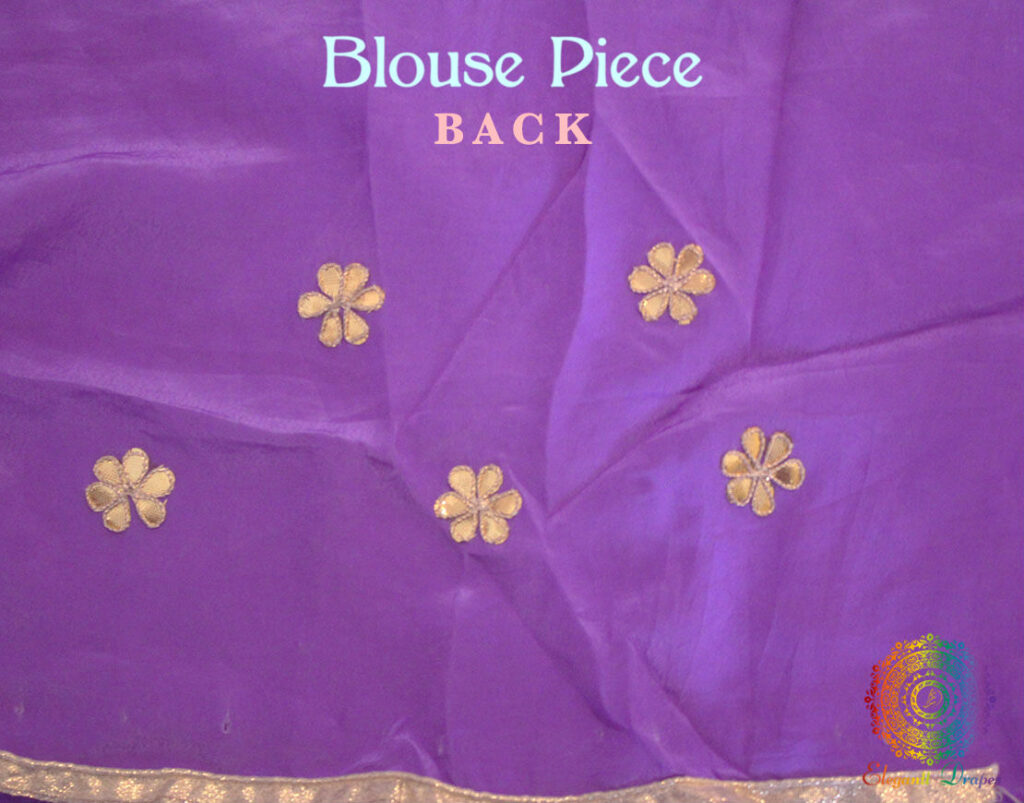 Light Purple Pure Organza Gota Patti Handwork Saree – Handloom Saree Online India | Elegantt Drapes