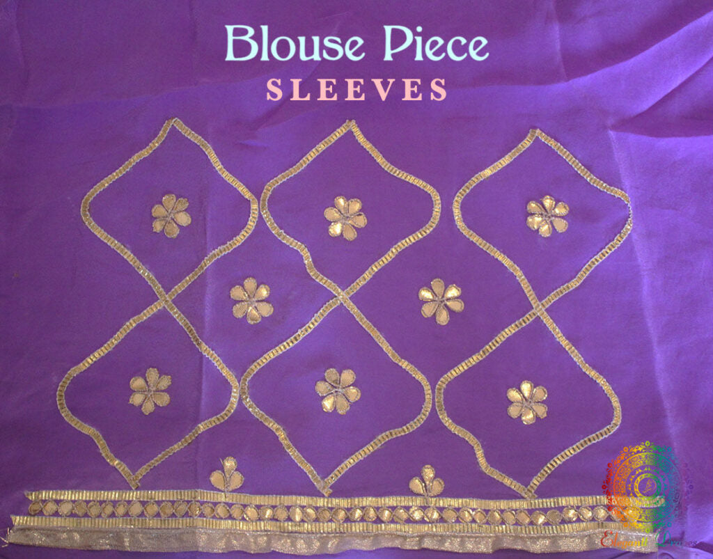 Light Purple Pure Organza Gota Patti Handwork Saree – Handloom Saree Online India | Elegantt Drapes