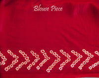 Red Gajji Silk Bnahdnai Saree Blouse