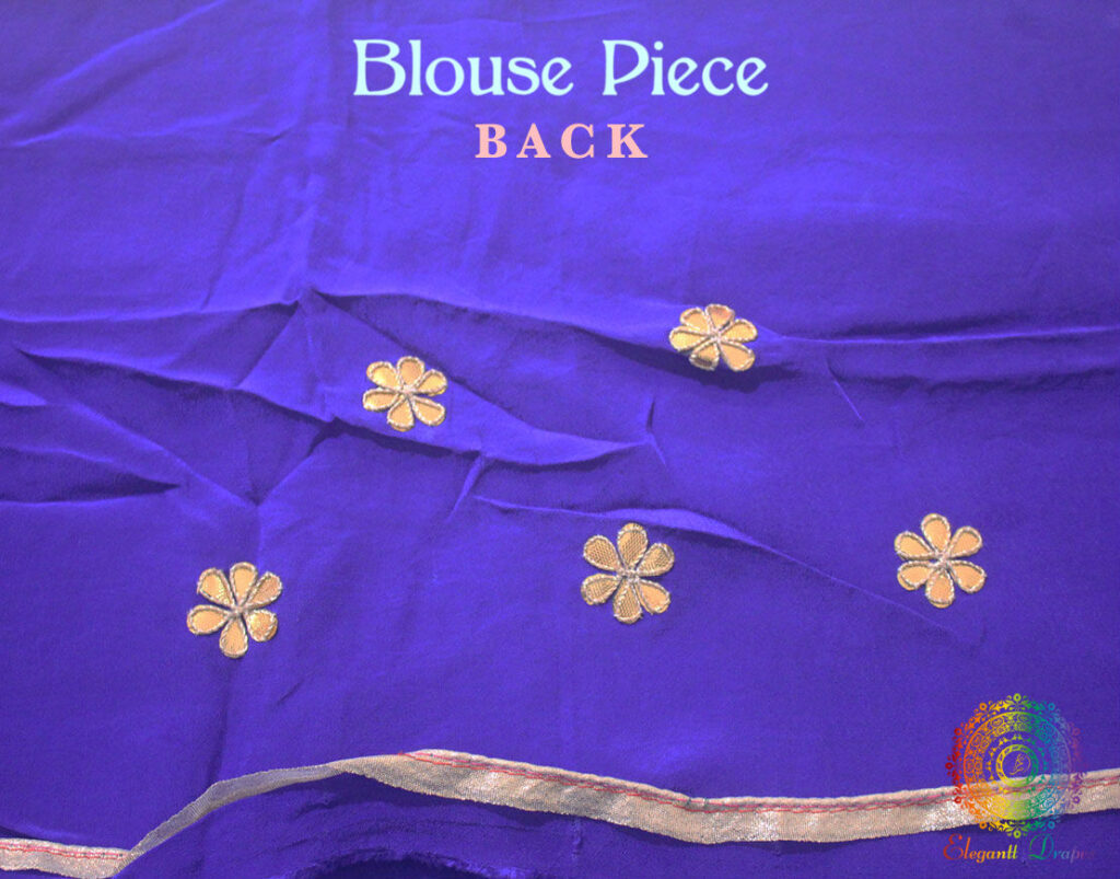 Baby Blue Pure Organza Gota Patti Handwork Saree – Handloom Saree Online India | Elegantt Drapes