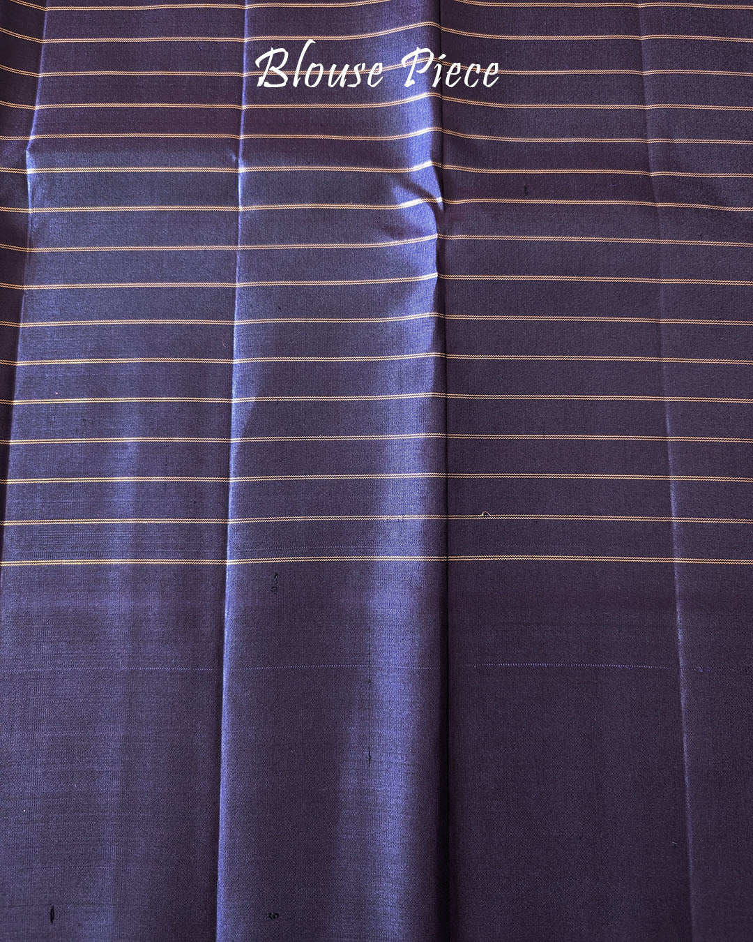 Small Checkered Pure Kanjivaram Handloom Silk Saree – Matching Blouse Piece View showcasing the accompanying blouse fabric coordinated with the multicolour checked saree and its blue border and palla.