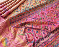 Pure Kanjivaram Silk Saree with Sindhur Lambani Handwork