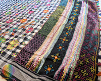 Close-up of traditional Lambani motifs on Black Ilkal Cotton Saree