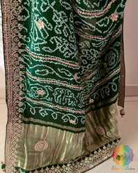 Detailed green palla close up showcasing Rasmandal design and intricate craftsmanship