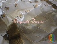 White Pure Chanderi Handloom Katan Silk Saree | Elegantt Drapes