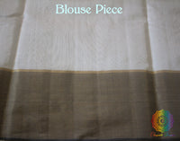 White Pure Chanderi Handloom Katan Silk Saree | Elegantt Drapes