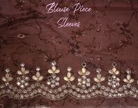 White Floral Printed Pure Organza Gota Patti Saree – Handloom Saree Online India | Elegantt Drapes