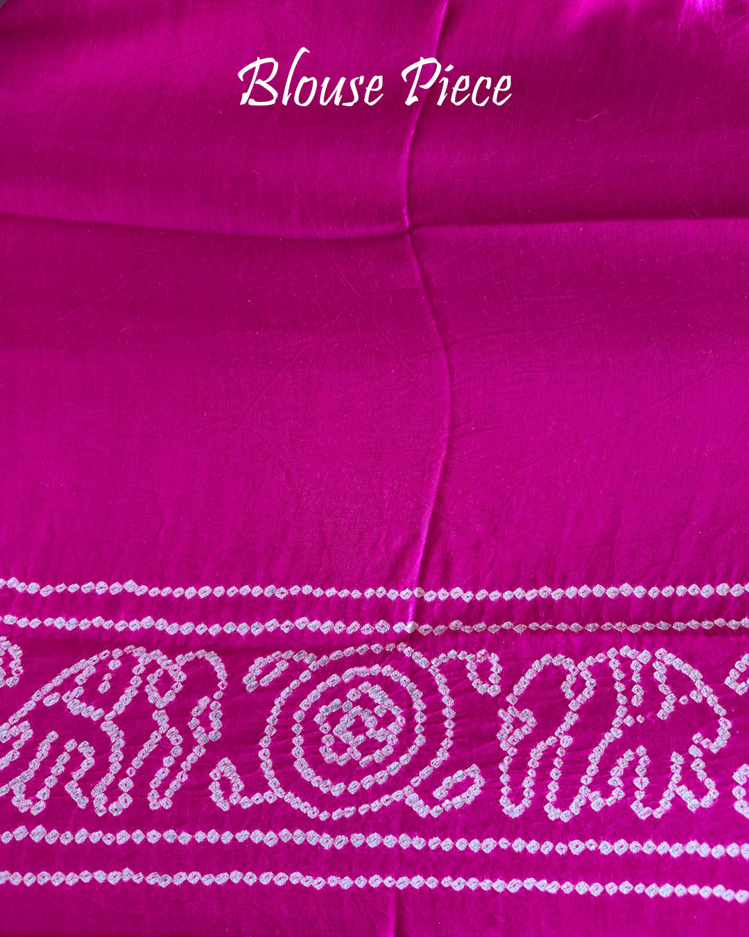 Yellow pure Gaji silk Bandhani saree blouse