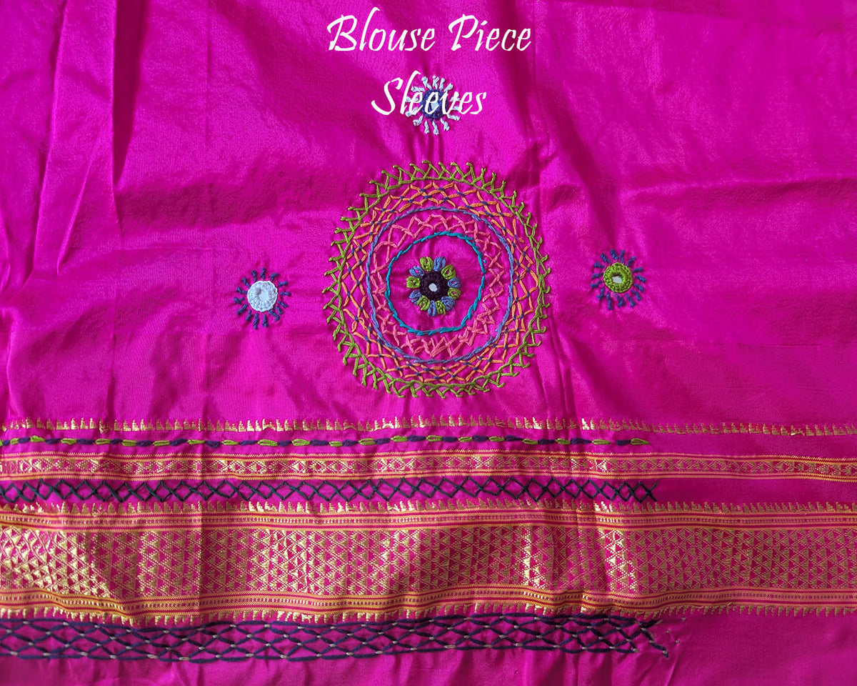 Blouse sleeve detail showing craftsmanship and finishing