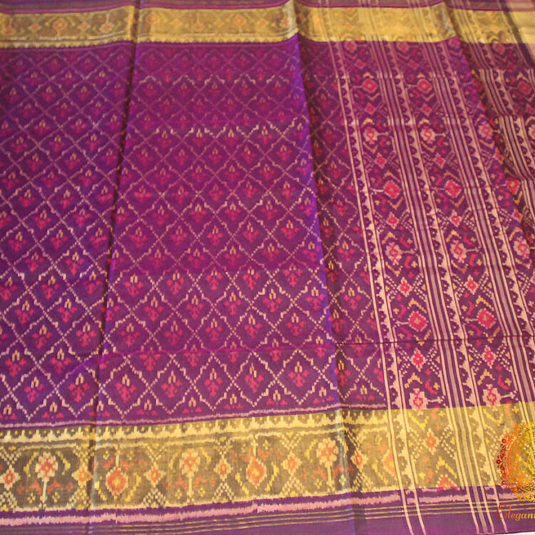 Purple Pure Silk Rajkot Patola Saree