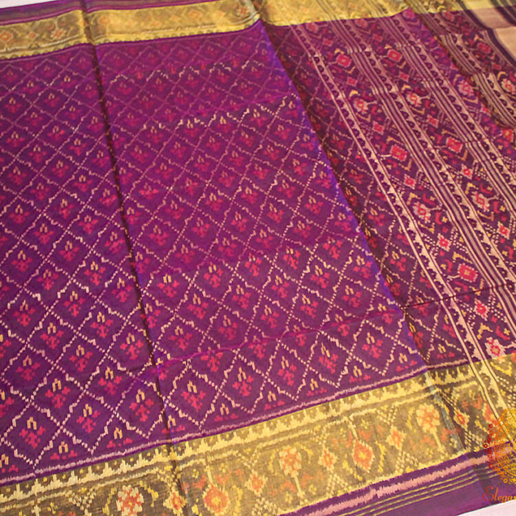 Purple Pure Silk Rajkot Patola Saree