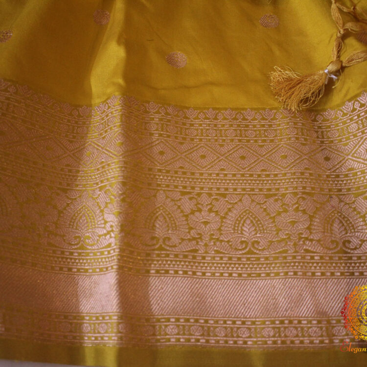 Golden Banarasi Handloom Pure Katan Silk Saree
