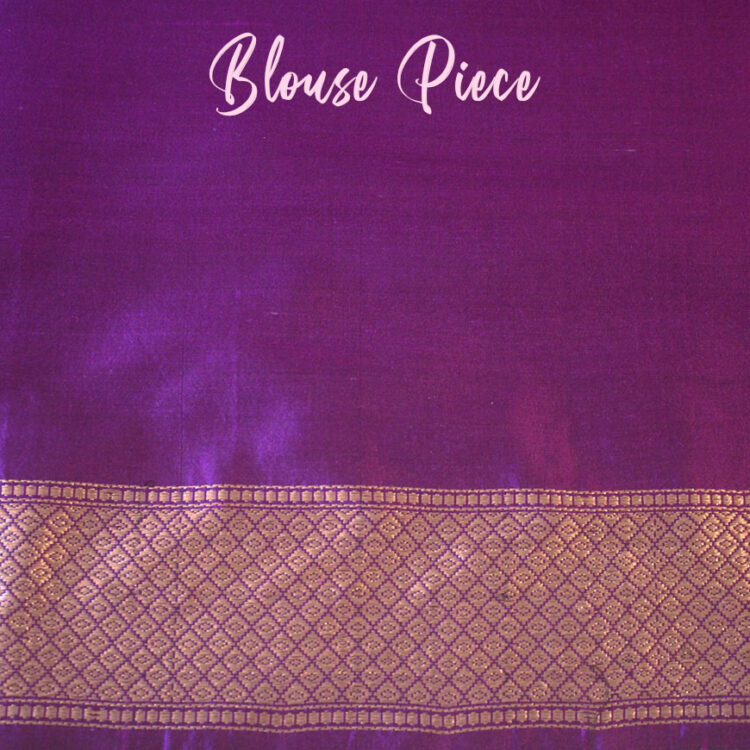 Purple Banarasi Handloom Pure Katan Silk Meenakari Saree